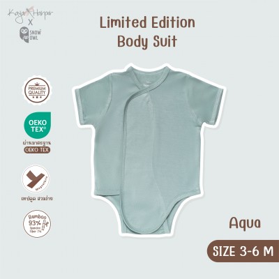 New Collection !! Kaya Harper x Snow Owl ชุดบอดี้สูท เด็กแรกเกิด - 6เดือน (MagnetBric)3-6/Aqua
